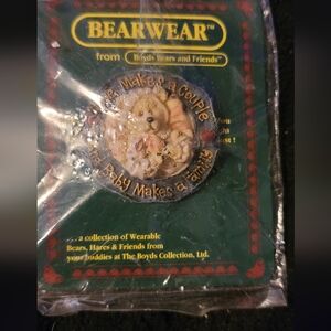 Bearwear Boyds Bear vintage Collectible Pin Baby Coming!